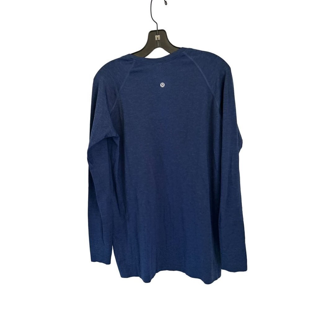 Lululemon "Love Your Body" Blue Crewneck Athletic Shirt Long Sleeve Blue
